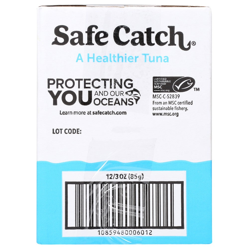 Safe Catch 10859480006012, Every Fish Mercury Tested Elite Wild Tuna - Single Serve Pouch 3 Ounce,  Case of 12