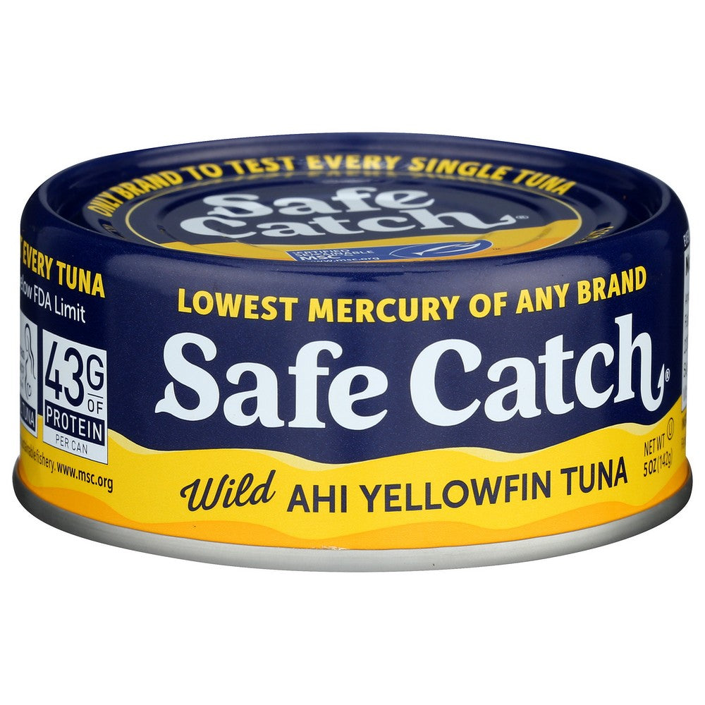 Safe Catch 859480006817,  Ahi Wild Yellowfin Tuna, 3 Pack Cans 5 Ounce,  Case of 6