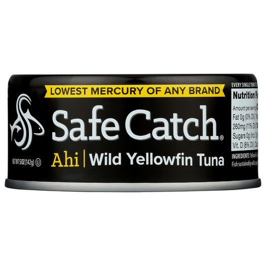 Safe Catch 859480006817,  Ahi Wild Yellowfin Tuna, 3 Pack Cans 5 Ounce,  Case of 6