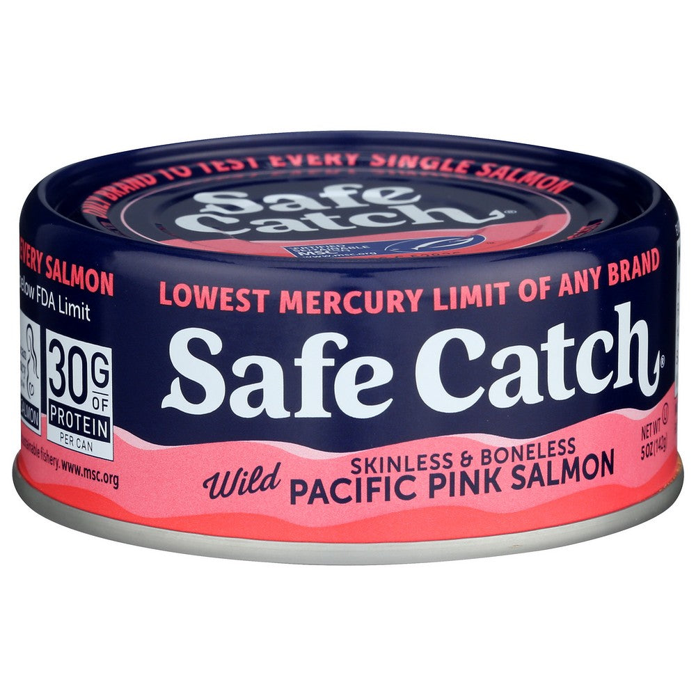 Safe Catch 10859480006418, Mercury Tested Salmon Wild Pink Salmon 5 Ounce,  Case of 6