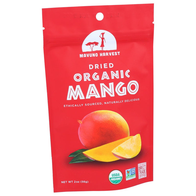 Mavuno Harvest Fruit Dried Mango Organic - 2 Ounce, Case of 6