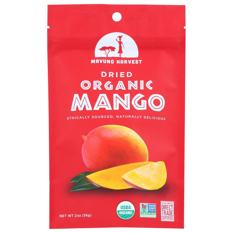 Mavuno Harvest Fruit Dried Mango Organic - 2 Ounce, Case of 6