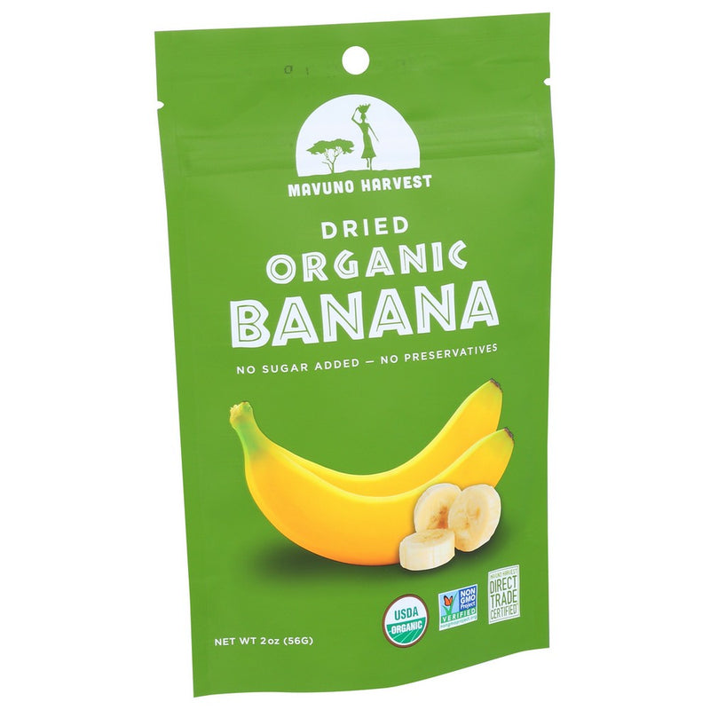 Mavuno Harvest Fruit Dried Banana Organic - 2 Ounce, Case of 6