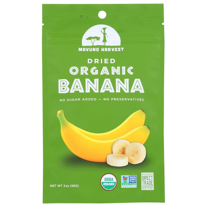 Mavuno Harvest Fruit Dried Banana Organic - 2 Ounce, Case of 6