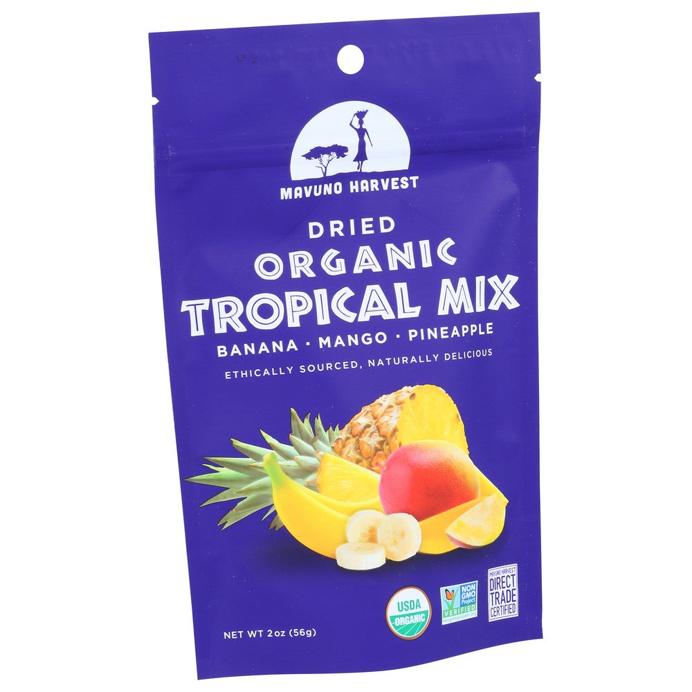 Mavuno Harvest 106-2-D, Tropical Mix Organicanic Dried Tropical Mix 2 Ounce,  Case of 6