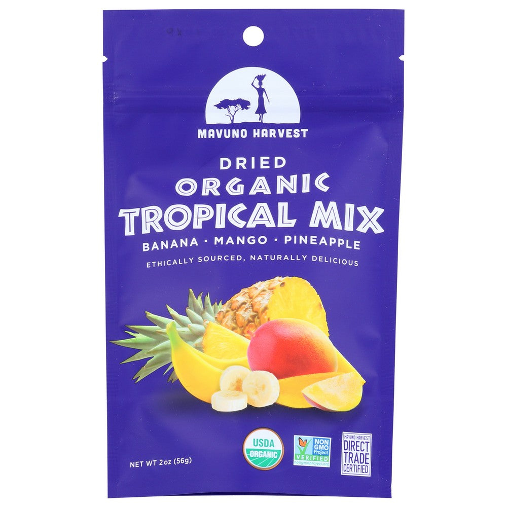 Mavuno Harvest 106-2-D, Tropical Mix Organicanic Dried Tropical Mix 2 Ounce,  Case of 6