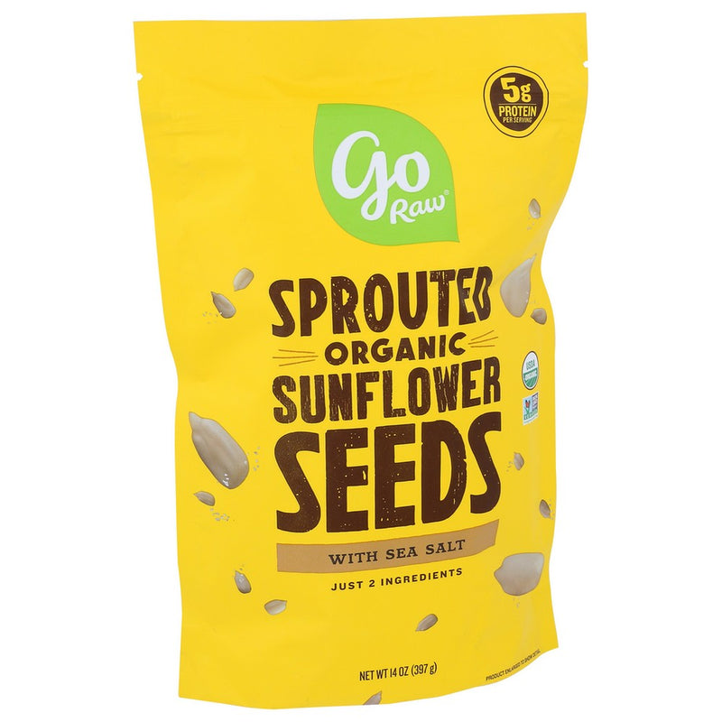 Go Raw Seed Sunflower Sprtd - 14 Ounce, Case of 6