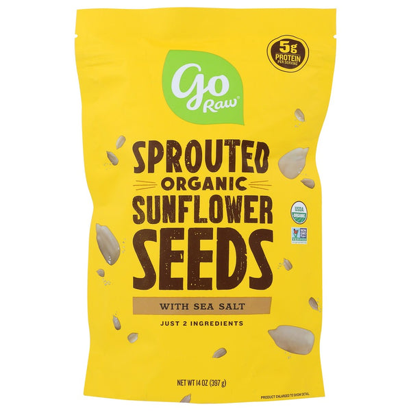 Go Raw Seed Sunflower Sprtd - 14 Ounce, Case of 6