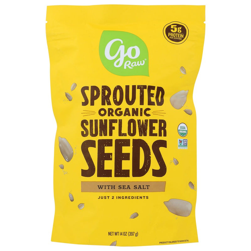 Go Raw Seed Sunflower Sprtd - 14 Ounce, Case of 6