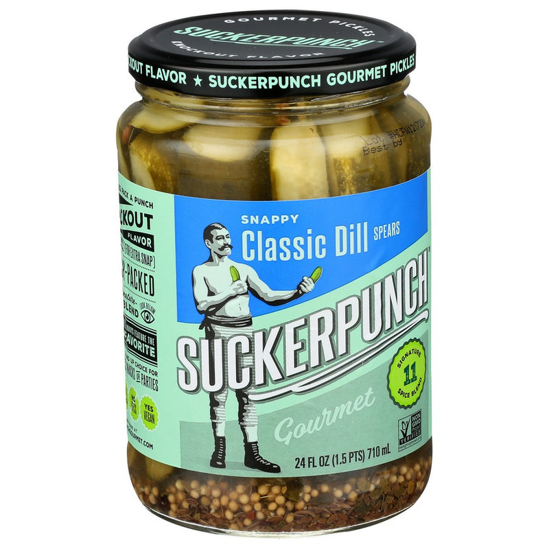 Suckerpunch Pickle Spear Dill - 24 Ounce, Case of 6