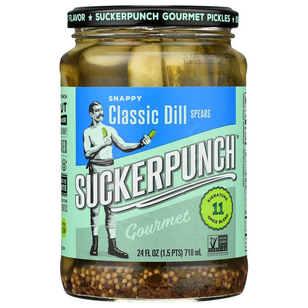 Suckerpunch Pickle Spear Dill - 24 Ounce, Case of 6