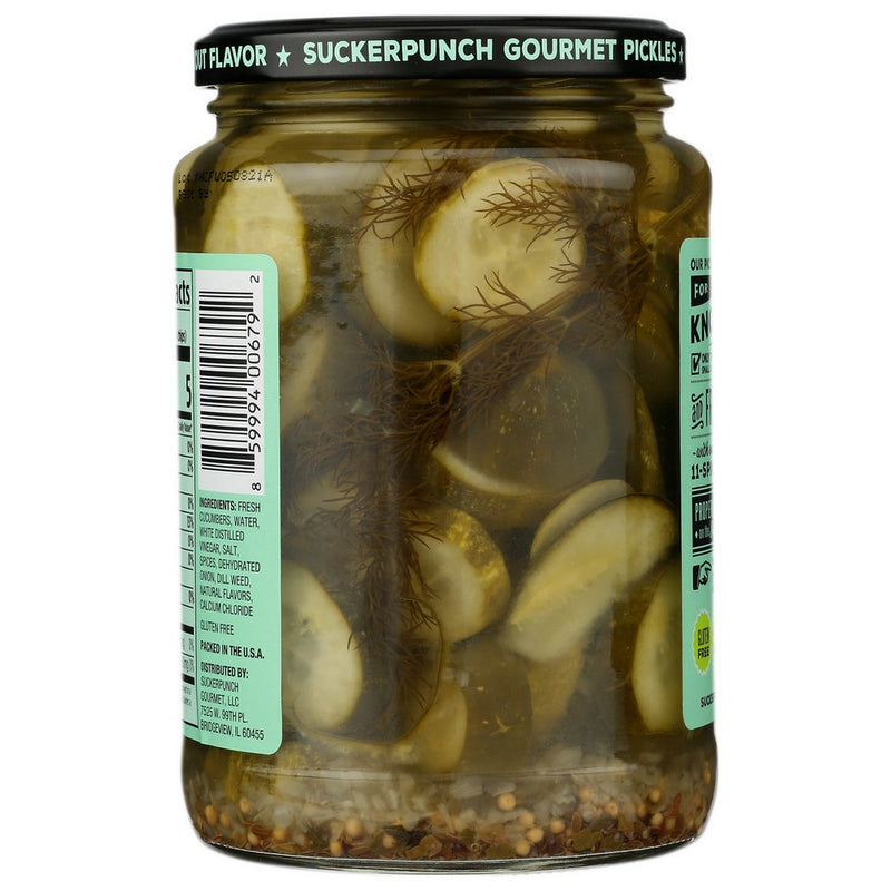 Suckerpunch Pickle Chips  Dill - 24 Ounce, Case of 6