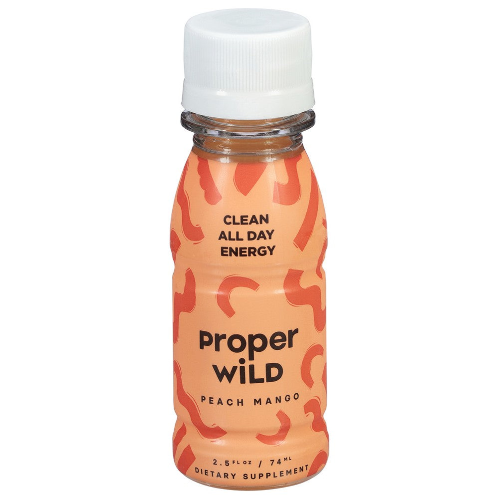 Proper Wild - Energy Shot Peach Mango - Case of 12-2.5 Fluid Ounces