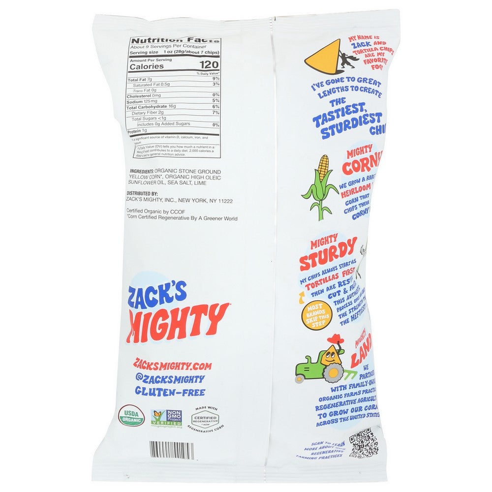 Zack's Mighty® ,  Organicanic Tortilla Chips 9 Ounce,  Case of 9