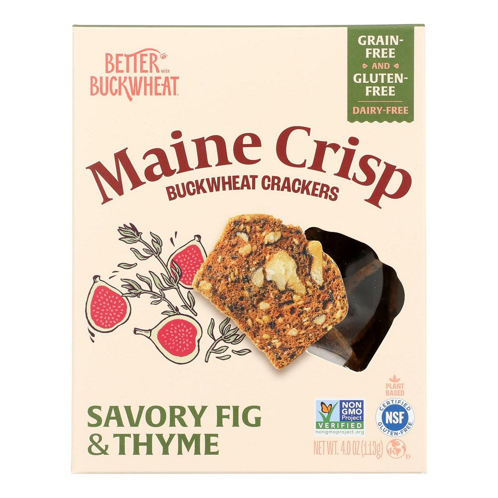 Better With Buckwheat - Crisps Savory Fig Thyme - Case of 10-4 OZ