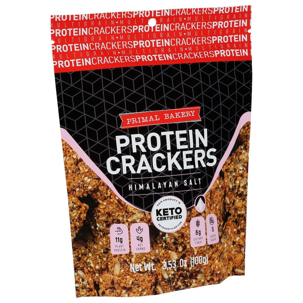 Primal Bakery 302004,  Protein Keto Crackers 3.53 Ounce,  Case of 12