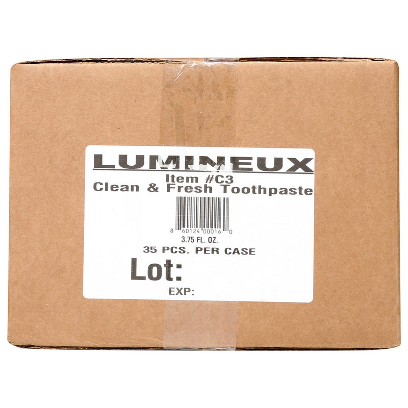 Lumineux Oral Essentials™ C3, Certified Non-Toxic Toothpaste Certified Non-Toxic Clean & Fresh Toothpaste 3.75 Fluid Ounce,  Case of 1