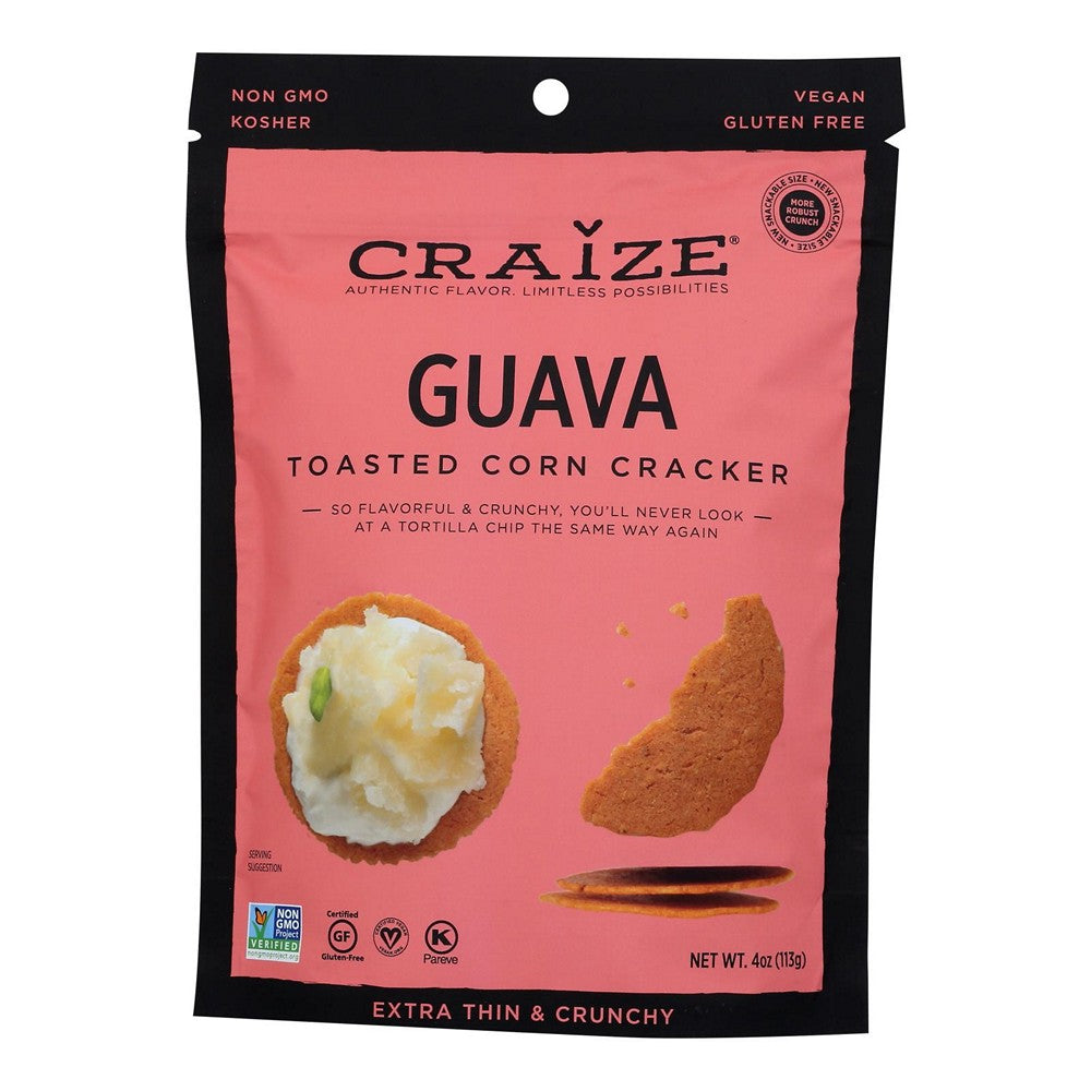 Craize - Corn Crisps Guava Toasted - Case of 6 - 4 OZ