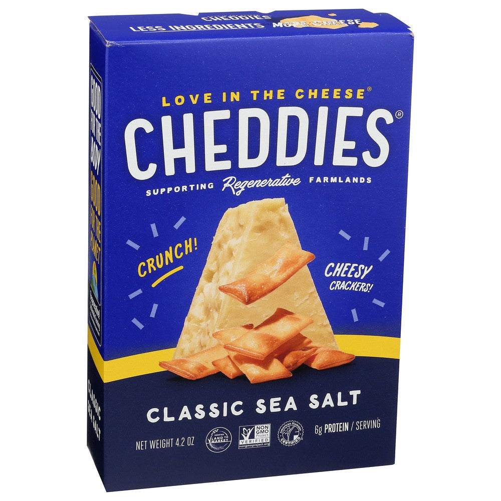 Cheddies 1001, Original Cheddar High Protein Cheese Crackers 4.2 Ounce,  Case of 6