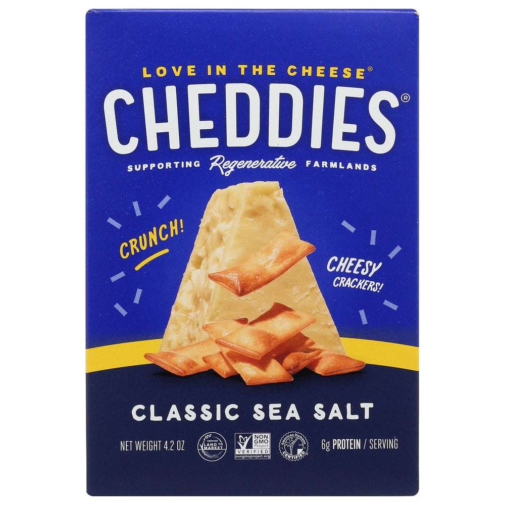 Cheddies 1001, Original Cheddar High Protein Cheese Crackers 4.2 Ounce,  Case of 6