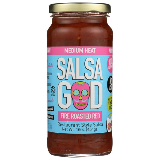 Salsa God Salsa Med Fire Rsted Red - 16 Ounce,  Case of 6