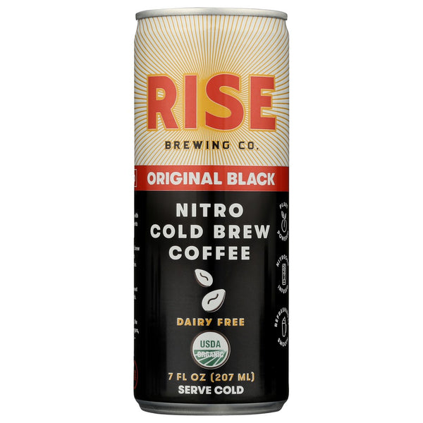 Rise Brewing Co Cold Brew Nitro Black Organic - 7 Fluid Ounce, Case of 12