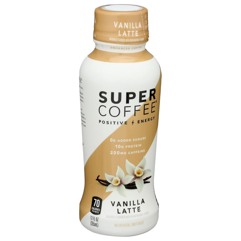 Super Coffee Coffee Vanilla Bean Bttl - 12 Fluid Ounce, Case of 12