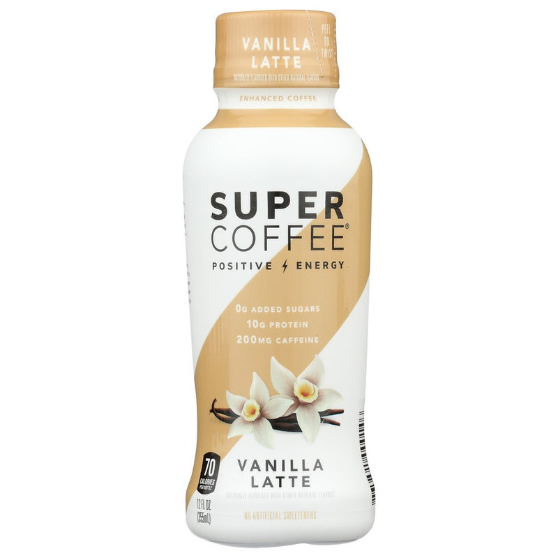 Super Coffee Coffee Vanilla Bean Bttl - 12 Fluid Ounce, Case of 12