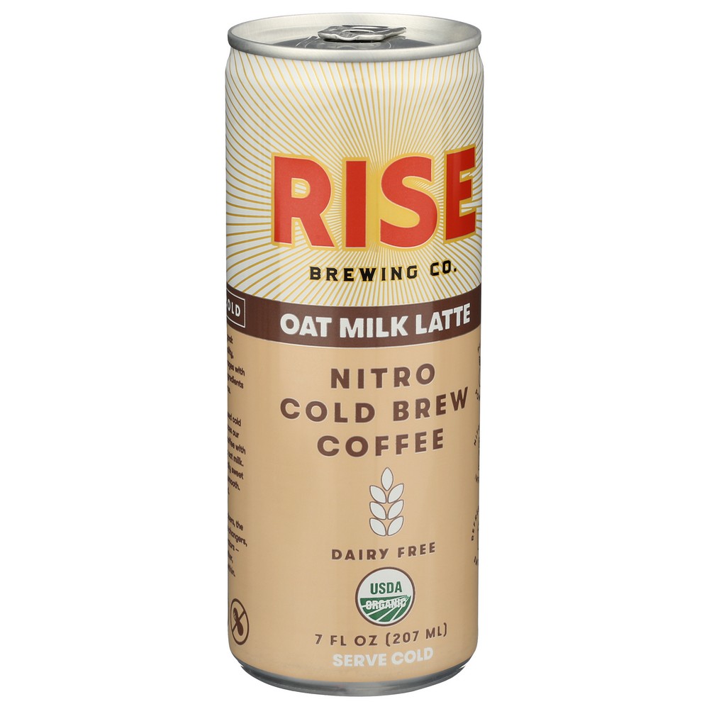 Rise Brewing Co. F1011010007001,  Oat Milk Nitro Cold Brew Latte 7 Fluid Ounce,  Case of 12