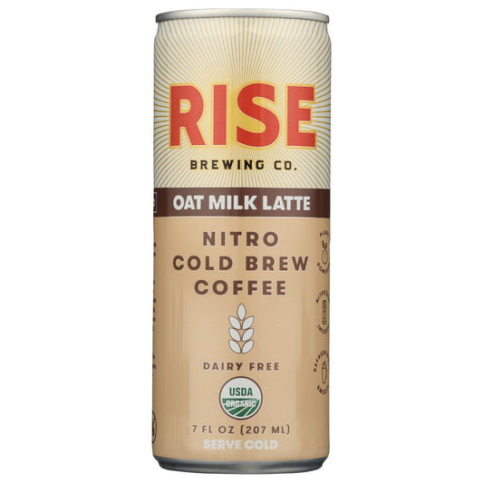 Rise Brewing Co. F1011010007001,  Oat Milk Nitro Cold Brew Latte 7 Fluid Ounce,  Case of 12