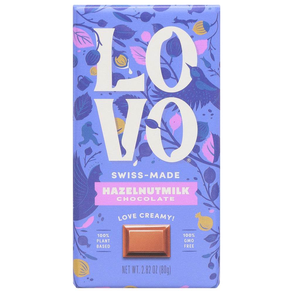 Lovo - Choc Bar Mlk Hzlnt Plntbs - Case of 12-2.82 OZ
