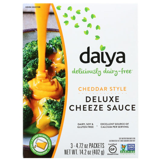 Daiya 8 71459 00702 1, Dairy-Free, Soy-Free, Gluten-Free, Vegan Cheddar Style Deluxe Cheeze Sauce 14.2 Ounce,  Case of 8