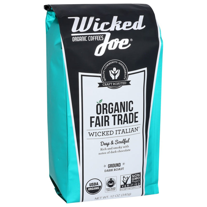 Wicked Joe Coffee Coffee Wicked Italn Grnd - 12 Ounce, Case of 6