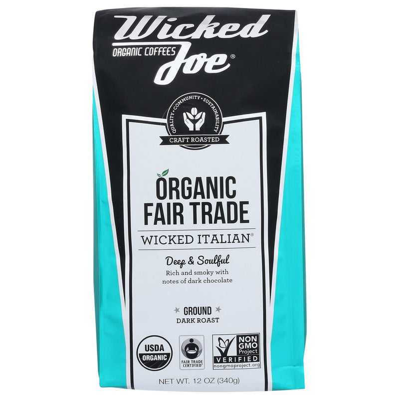 Wicked Joe Coffee Coffee Wicked Italn Grnd - 12 Ounce, Case of 6