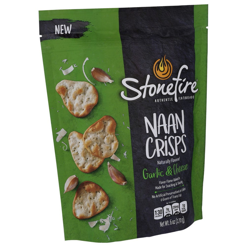 Stonefire Naan Crisps Parmesan Grlc - 6 Ounce, Case of 12