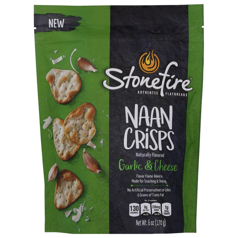 Stonefire Naan Crisps Parmesan Grlc - 6 Ounce, Case of 12