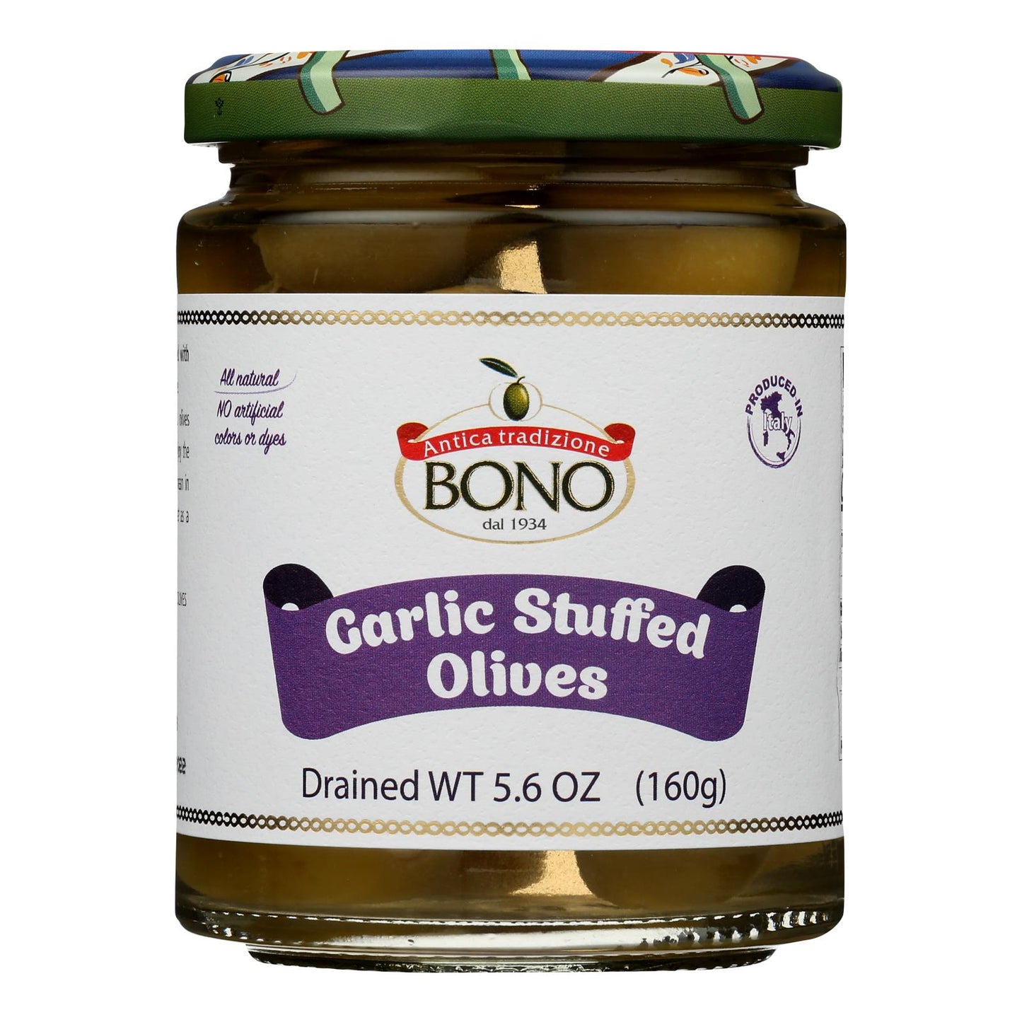 Bono - Olives Garlic Stuffed - Case of 6-5.6 Ounce