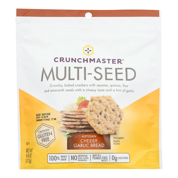Crunchmaster - Mltsd Cracker Chsy Garlc Brd - Case of 12 - 4 Ounce