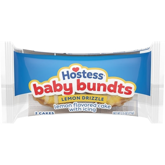 Hostess Lemon Drizzle Baby Bundt Single Servefrozen 2.5 Ounce Size - 36 Per Case.