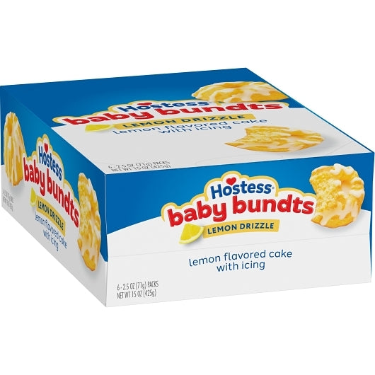 Hostess Lemon Drizzle Baby Bundt Single Servefrozen 2.5 Ounce Size - 36 Per Case.