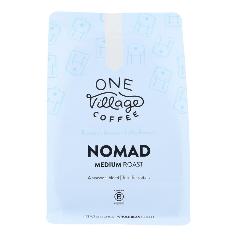 One Village Coffee - Coffee Nomad Medium Whole Bean - Case of 6-12 Ounce