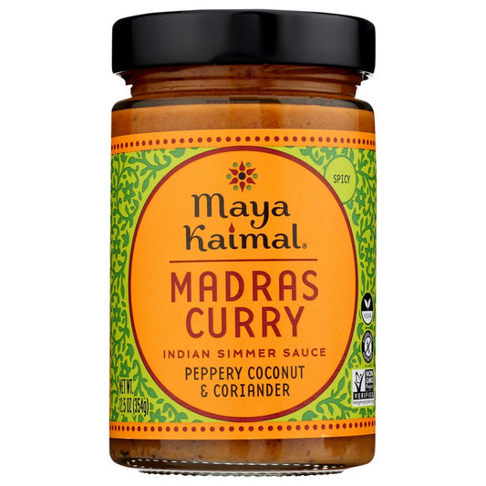 Maya Kaimal® 9030, Peppery Coconut With Coriander Indian Simmer Sauce Madras Curry 12.5 Ounce,  Case of 6