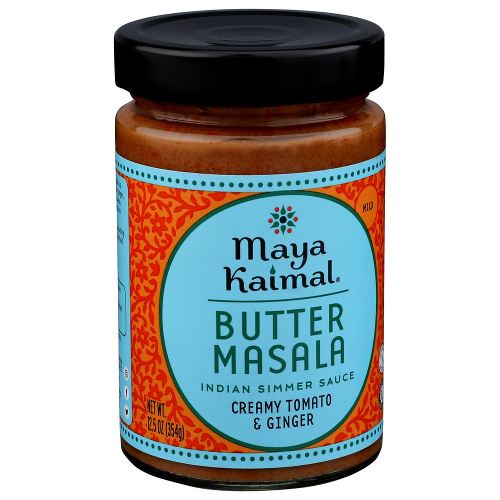 Maya Kaimal Foods 9040, Creamy Tomato And Ginger Indian Simmer Sauce Maya Kaimal Simmer Sauce Glass 12.5 Ounce,  Case of 6