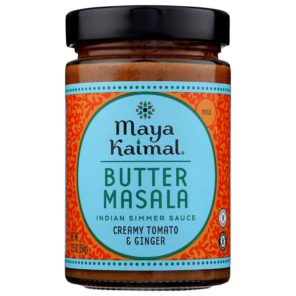 Maya Kaimal Foods 9040, Creamy Tomato And Ginger Indian Simmer Sauce Maya Kaimal Simmer Sauce Glass 12.5 Ounce,  Case of 6