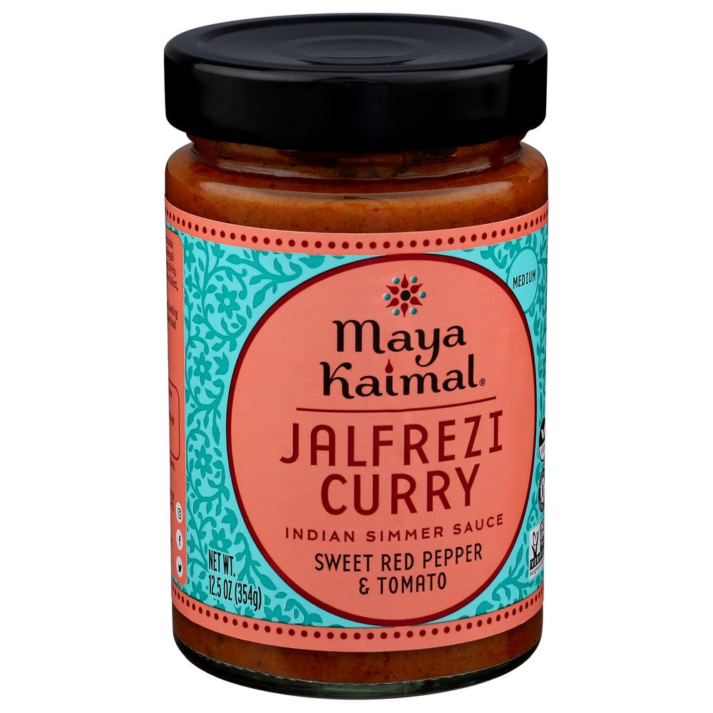 Maya Kaimal Foods 9070, Sweet Red Pepper And Tomato Indian Simmer Sauce Maya Kaimal Simmer Sauce Glass 12.5 Ounce,  Case of 6