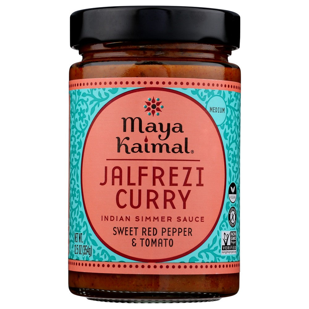 Maya Kaimal Foods 9070, Sweet Red Pepper And Tomato Indian Simmer Sauce Maya Kaimal Simmer Sauce Glass 12.5 Ounce,  Case of 6