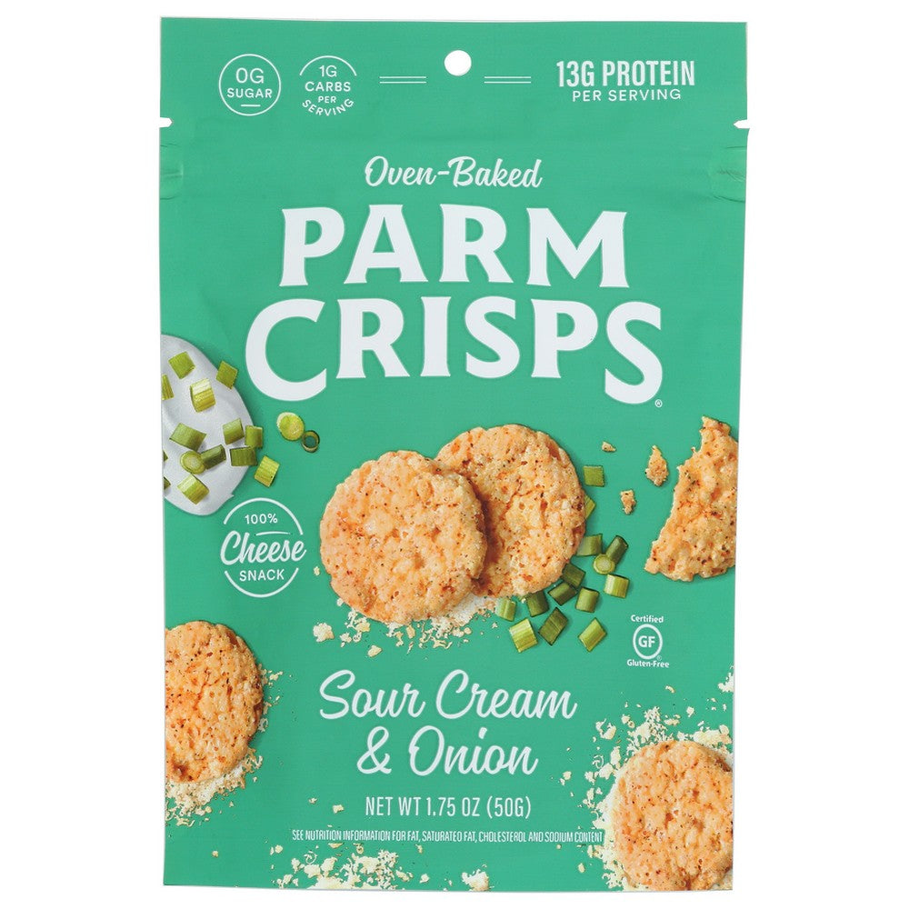 Parmcrisps Kb120, Sour Cream Cheese Crisps 1.75 Ounce,  Case of 12