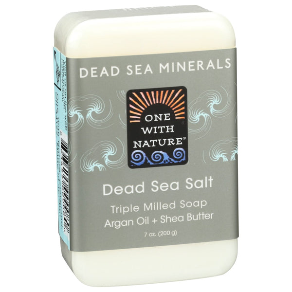 One With Nature Soap Bar Dead Sea Salt - 7 Ounce, Case of 3