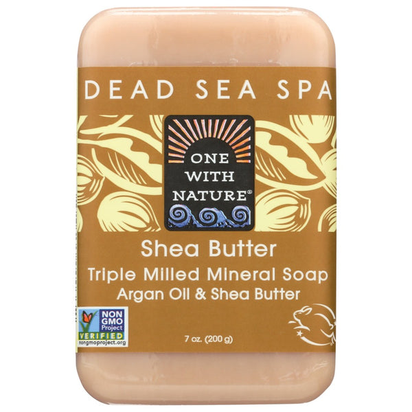 One With Nature Soap Bar Shea Butter - 7 Ounce, Case of 3