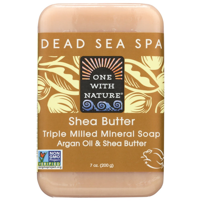 One With Nature Soap Bar Shea Butter - 7 Ounce, Case of 3